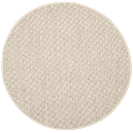 Safavieh 11 x 11 ft. Natural Fiber Power Loomed Round Area Rug; Marble & Beige NF143C-11R